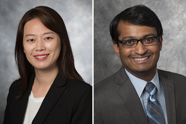 Headshot of OREM Assistant Professors Miju Ahn and Harsha Gangammanavar of SMU Lyle