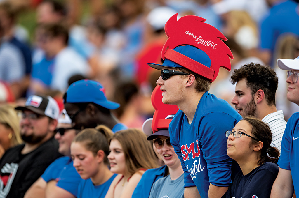 Fans at the football game