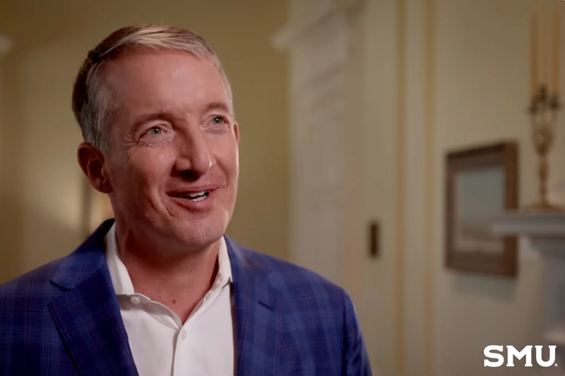 On his first workday as SMU President, Jay Hartzell introduced himself to Mustang Nation