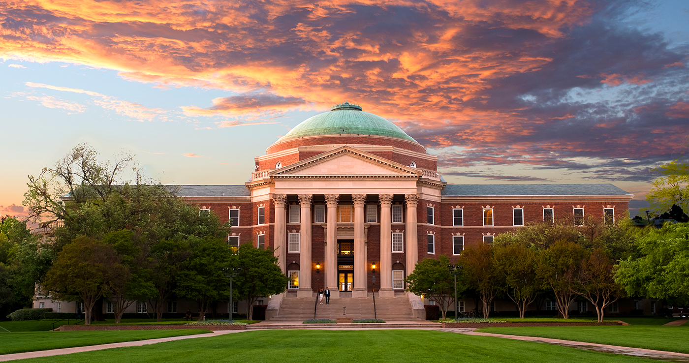 Dallas Hall at sunset
