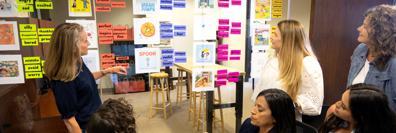 SMU Simmons students work on a project