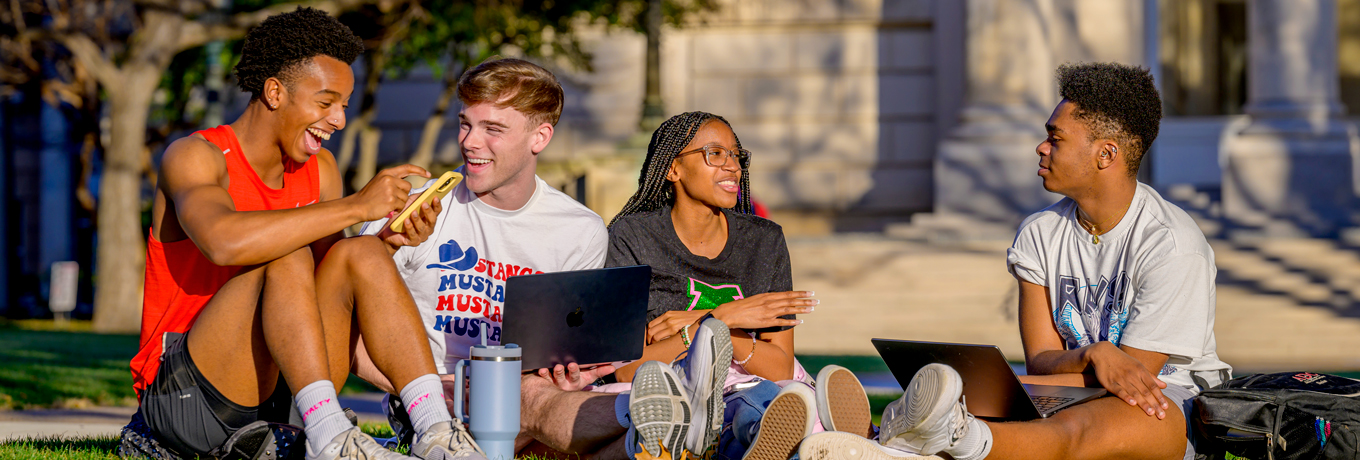 SMU students on campus