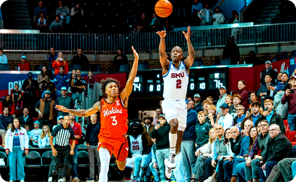 SMU's Boopie Miller for the three