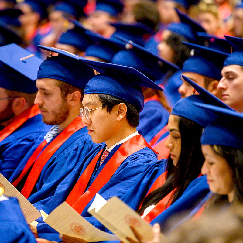 Students at graduation