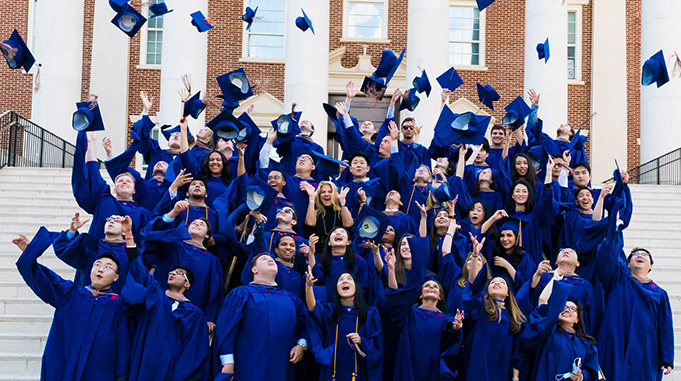 Students on graduation day