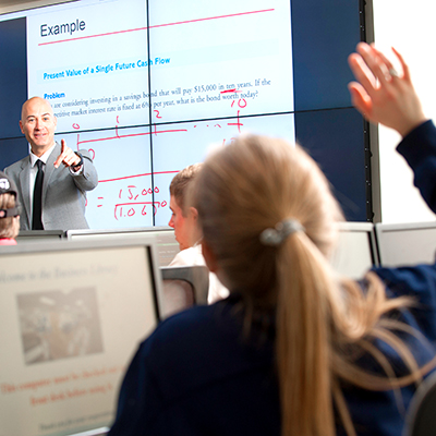 Student with a question