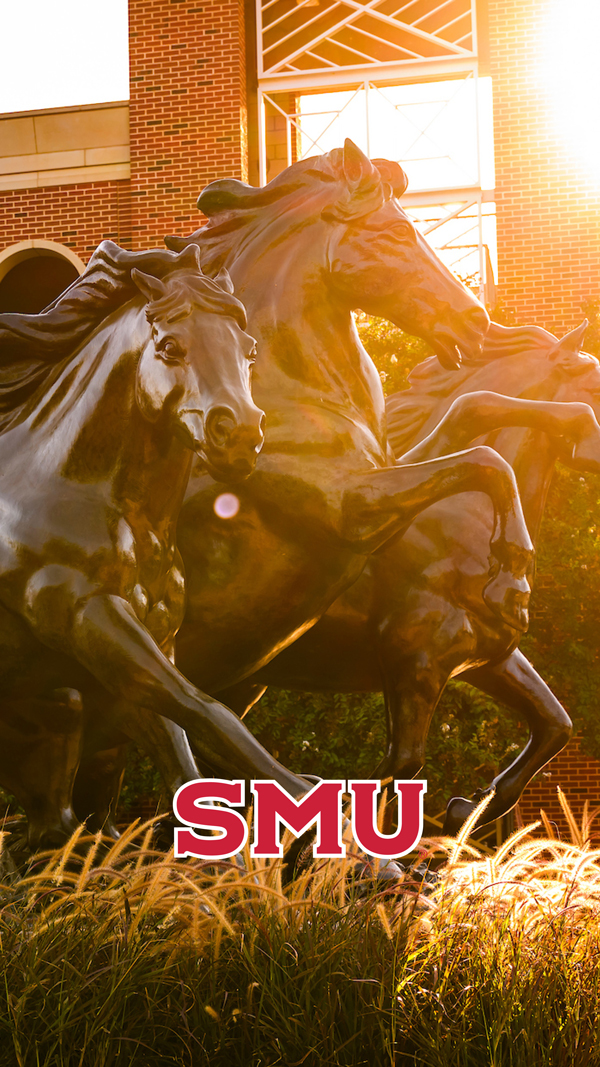 SMU Mustangs statue mobile