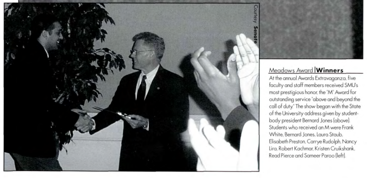 Sameer winning the M award