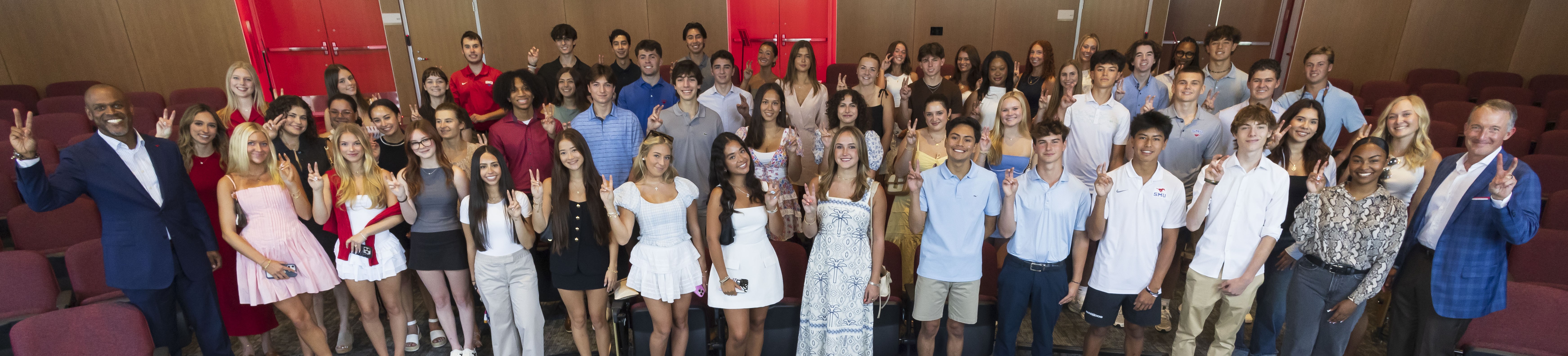 SMU students and families at the Dallas Summer Send-Off celebration on campus.