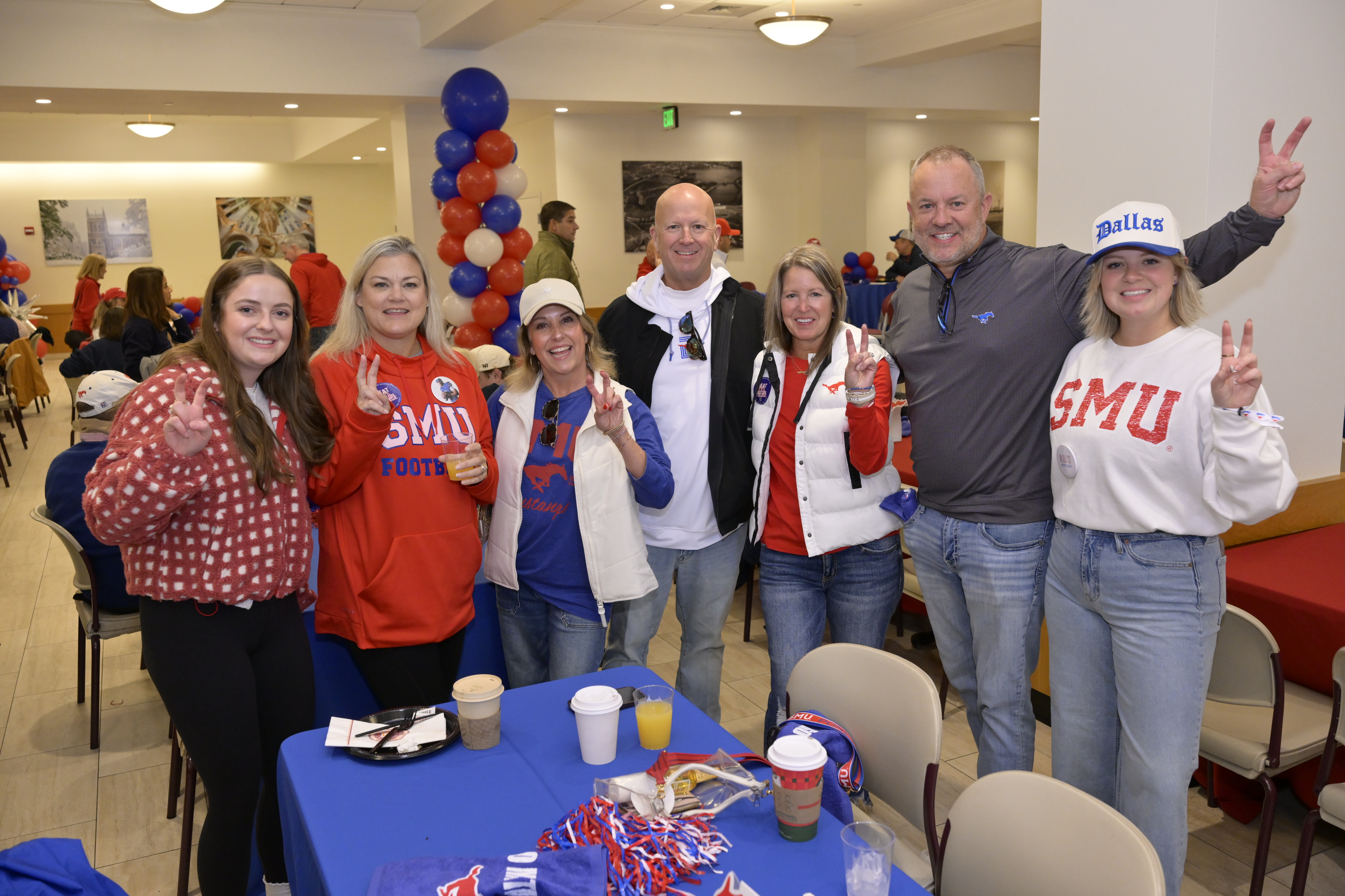 SMU fans celebrating in the fan zone