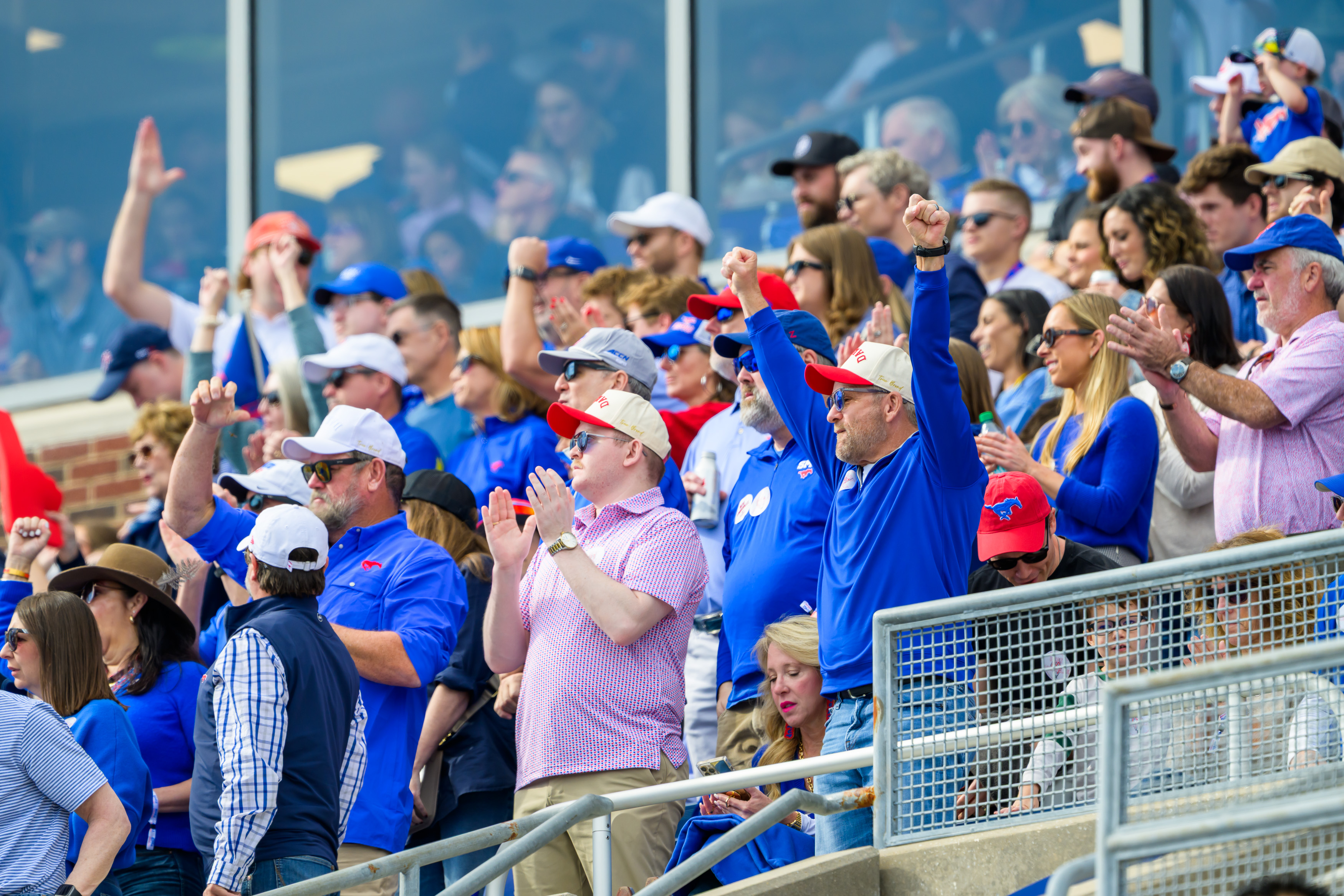 SMU Football Fans celebrating the game