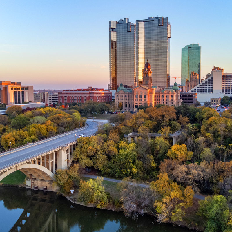 Fort Worth downtown view