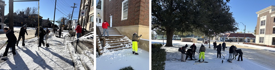 Snow Day 2026 Maintenance and Grounds worked to clear snow