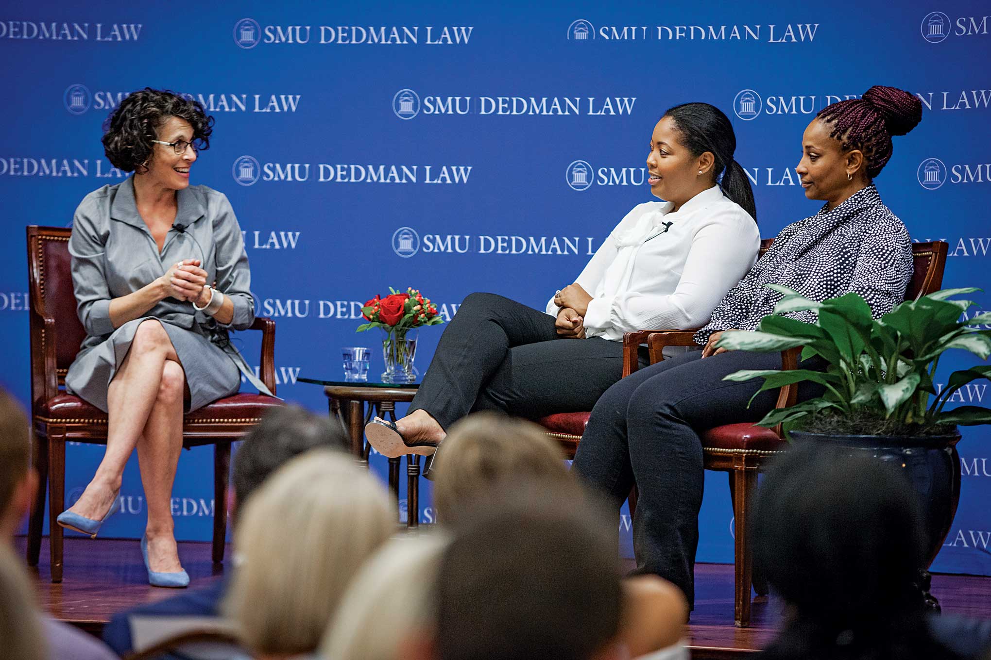 Pamela R. Metzger with Brittany K. Barnett ’11 and Sharanda Jones 