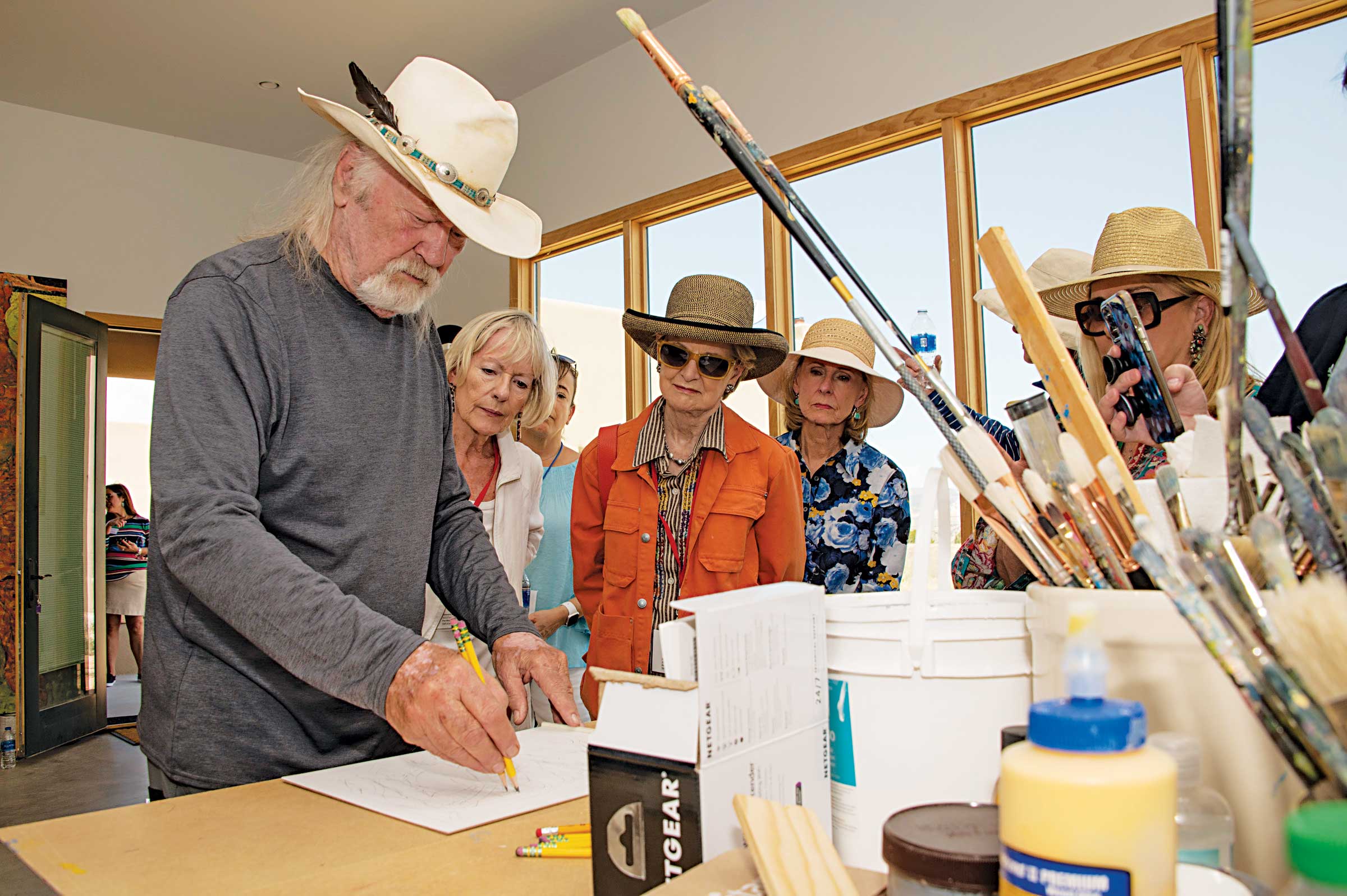 Instructor leading class at SMU in Taos