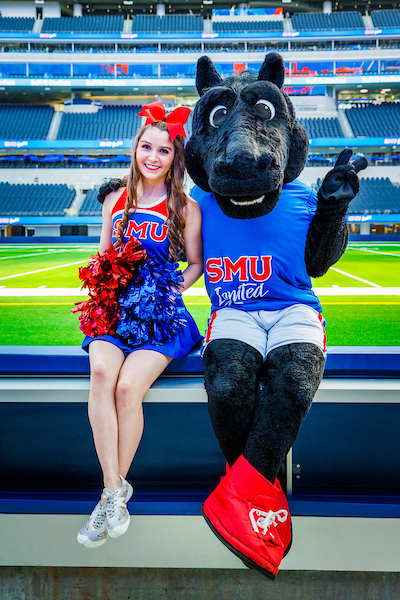 Peruna with cheeleader