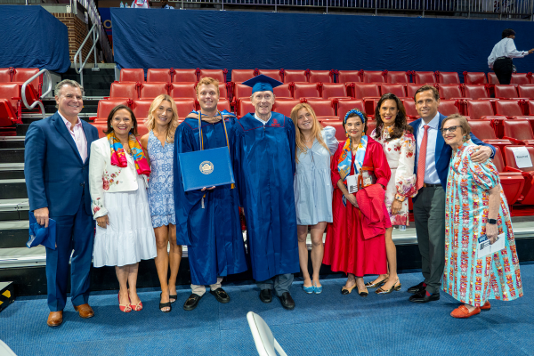 family at graduation