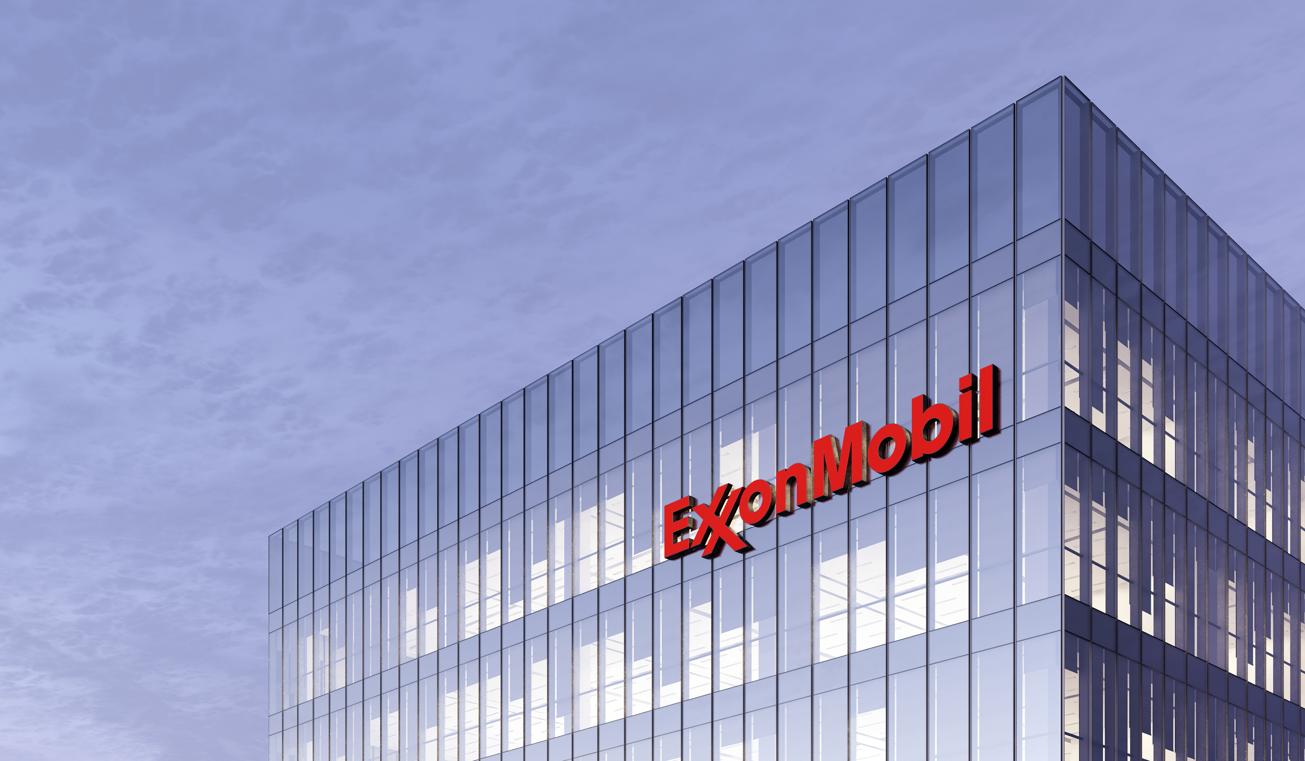 photo of ExxonMobil sign on side of building