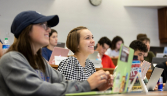 Photo of women graduate students at SMU Cox