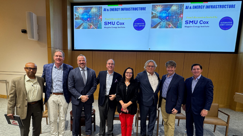 Cox School panelists at AI and energy conference