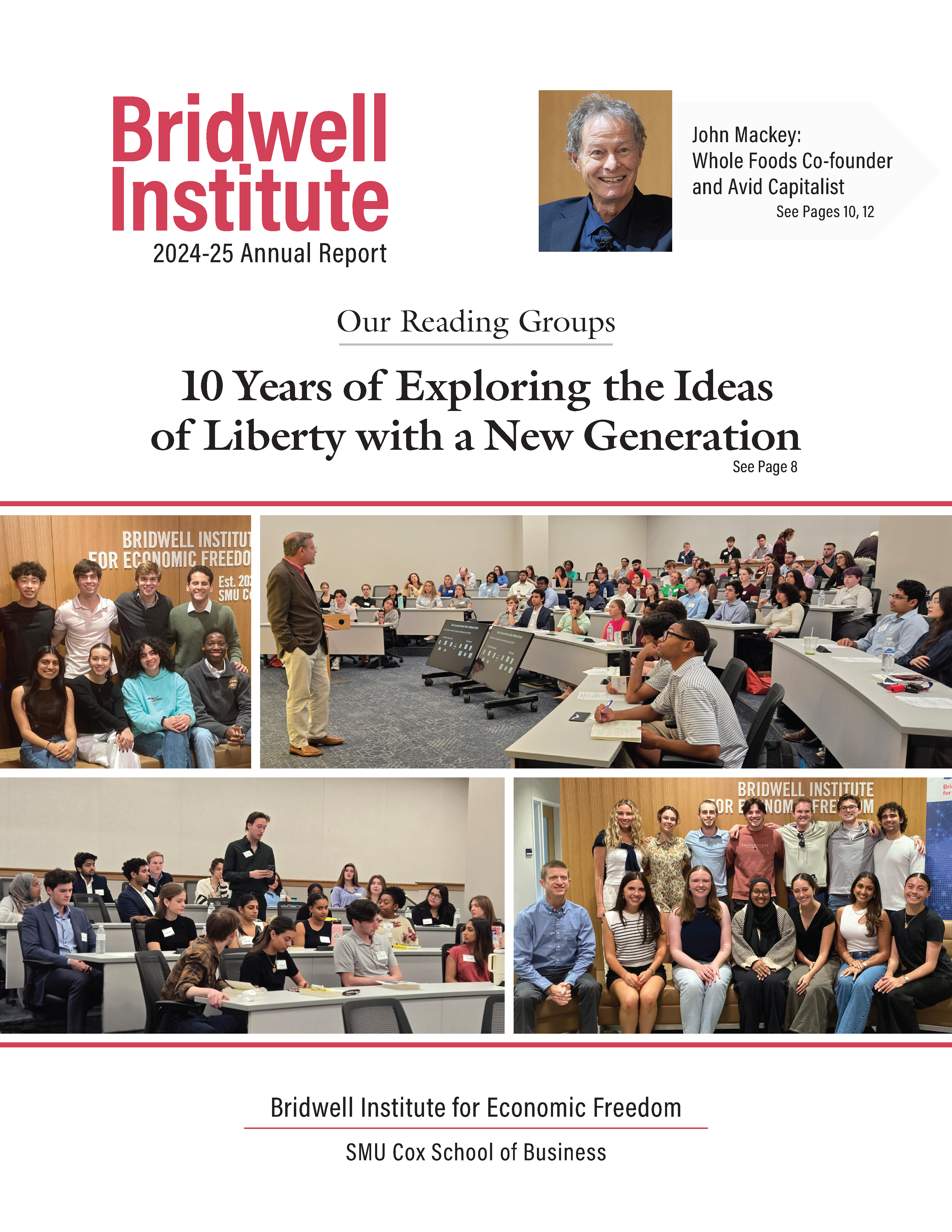 Bridwell Institute 2024-25 Annual Report Cover