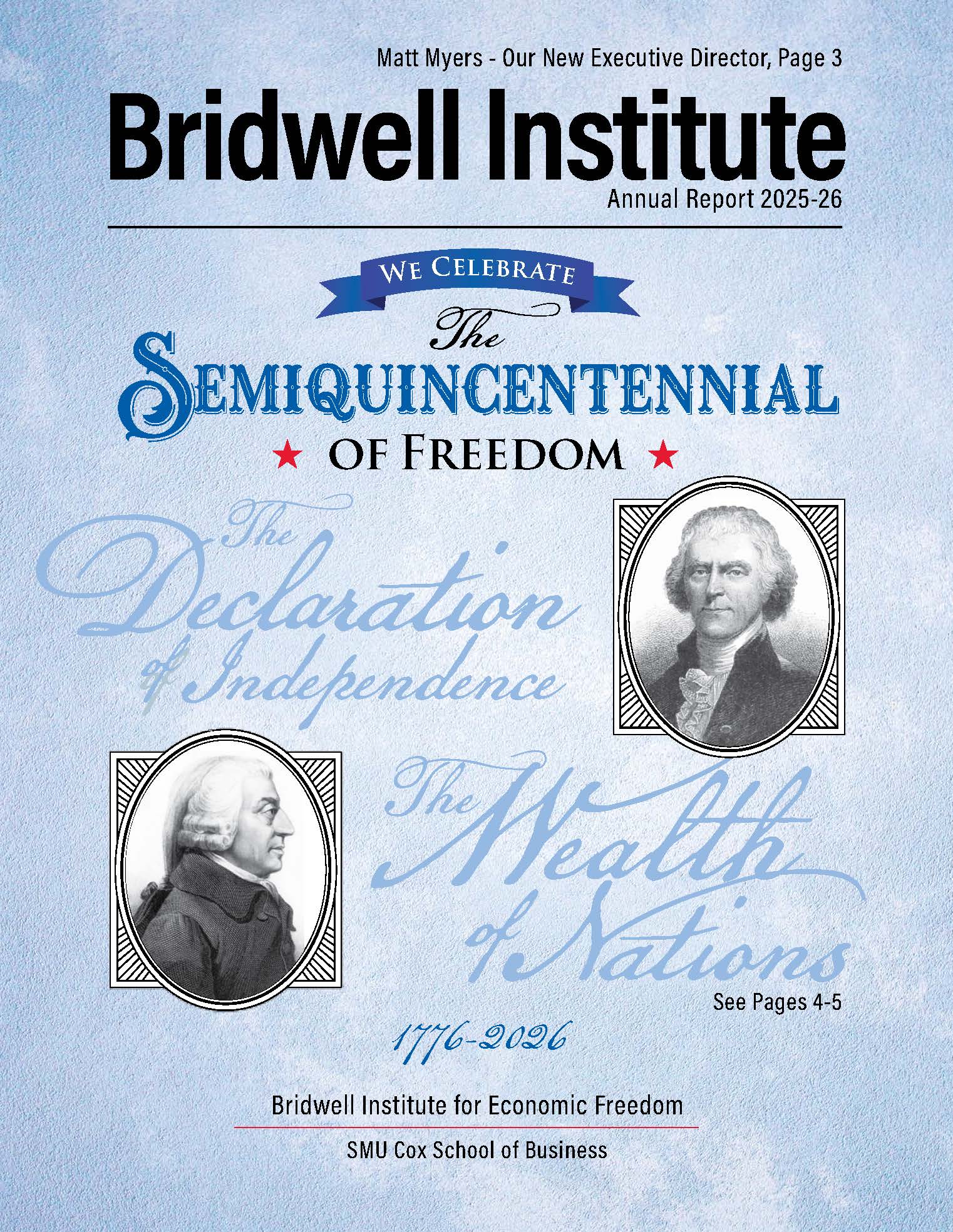 Bridwell Institute 2025-26 Annual Report Cover