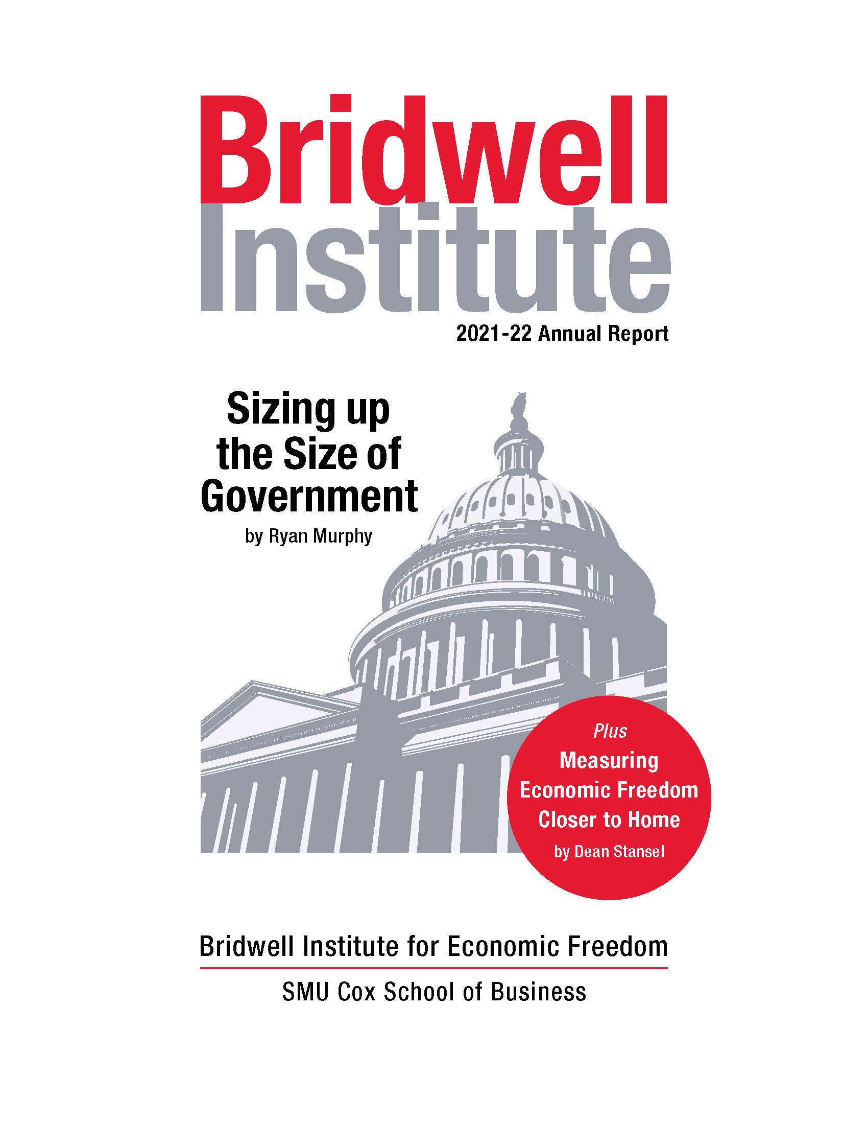 SMU Bridwell 2021-2022 Annual Report cover