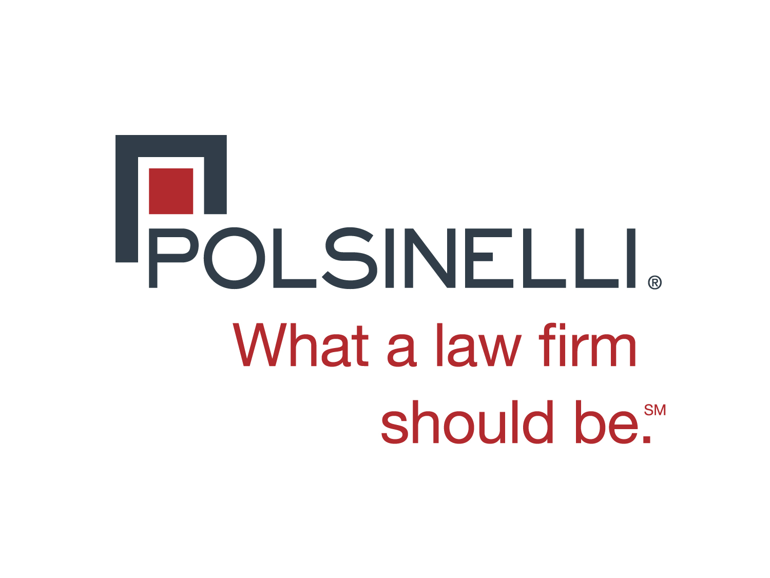 tagline and logo for Polsinelli law firm