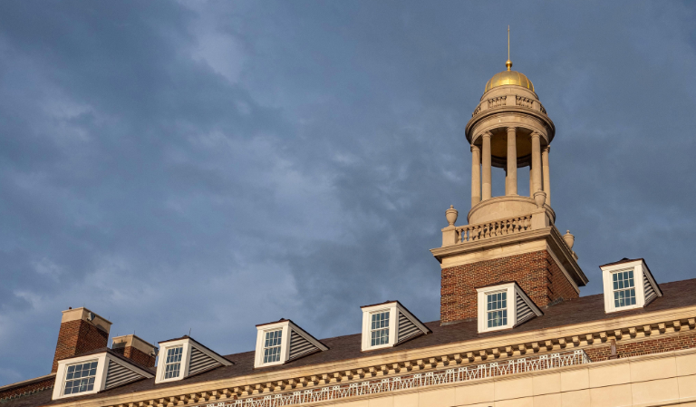 top of fincher hall at smu cox