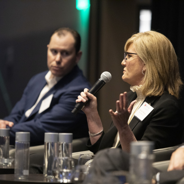 panelist speaking at an event