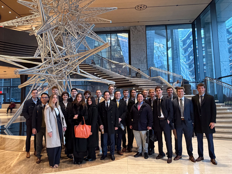 Students tour companies in NYC.
