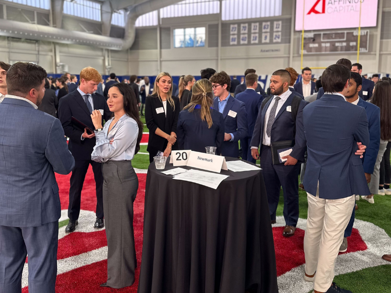 Students and employers interact at the Real Estate Roundtable