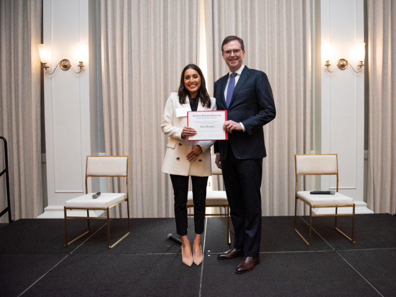 Student received scholarship and award.