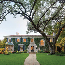 Exterior of an ivy-covered house