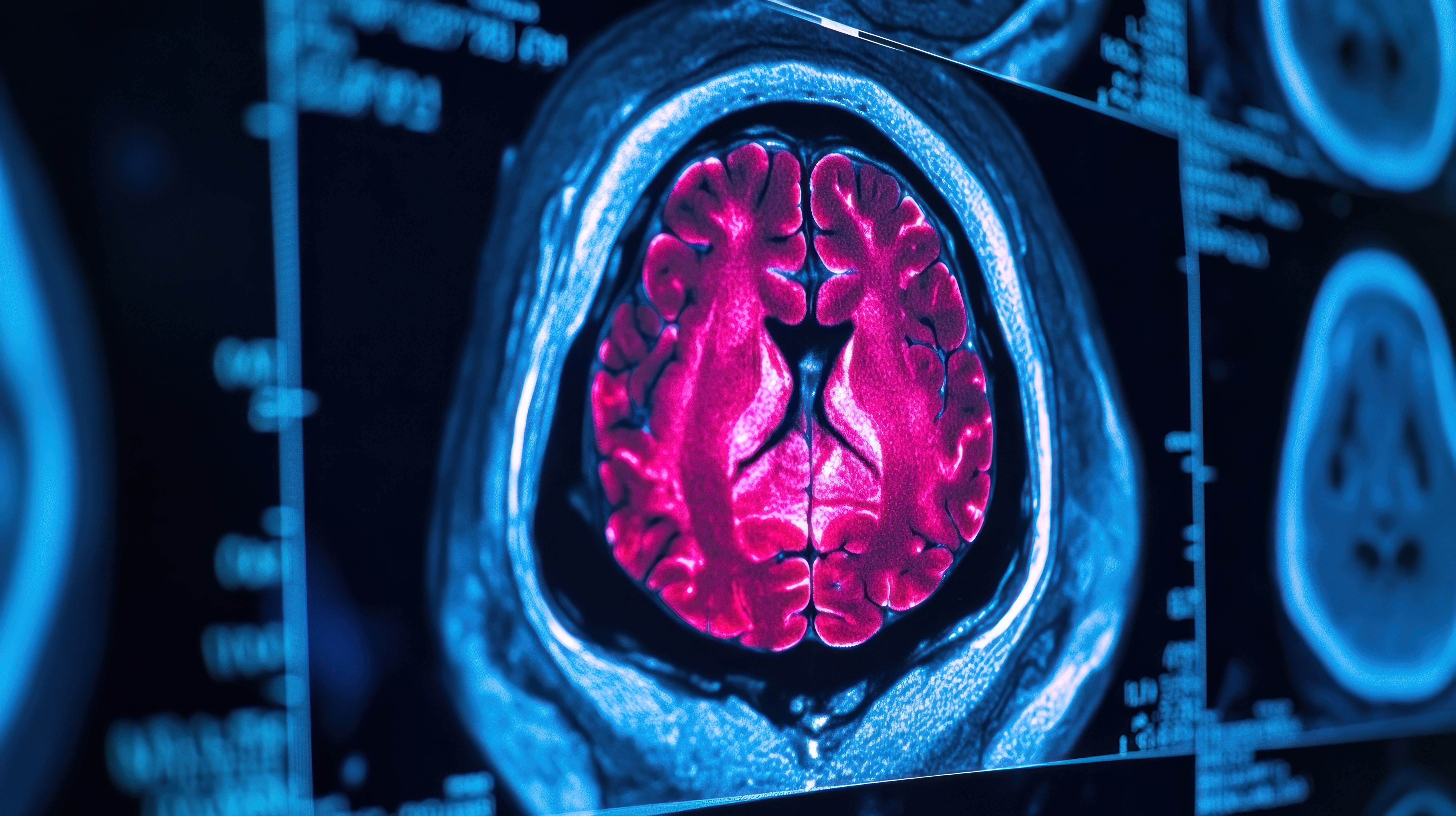 Brain scan via MRI machine