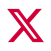 Icon for social media platform x in SMU red
