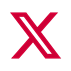 Icon for social media platform x in SMU red