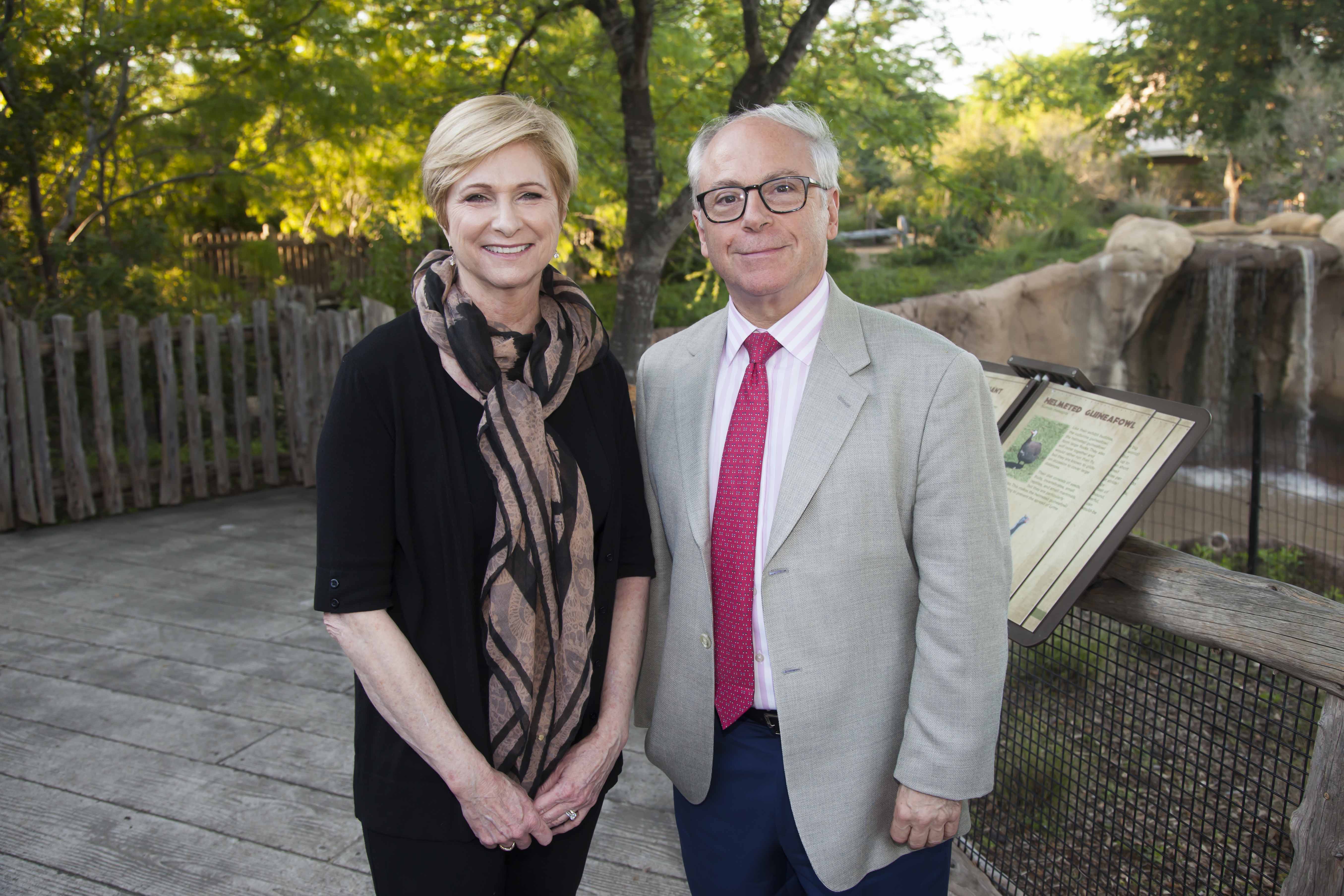 two deans standing together