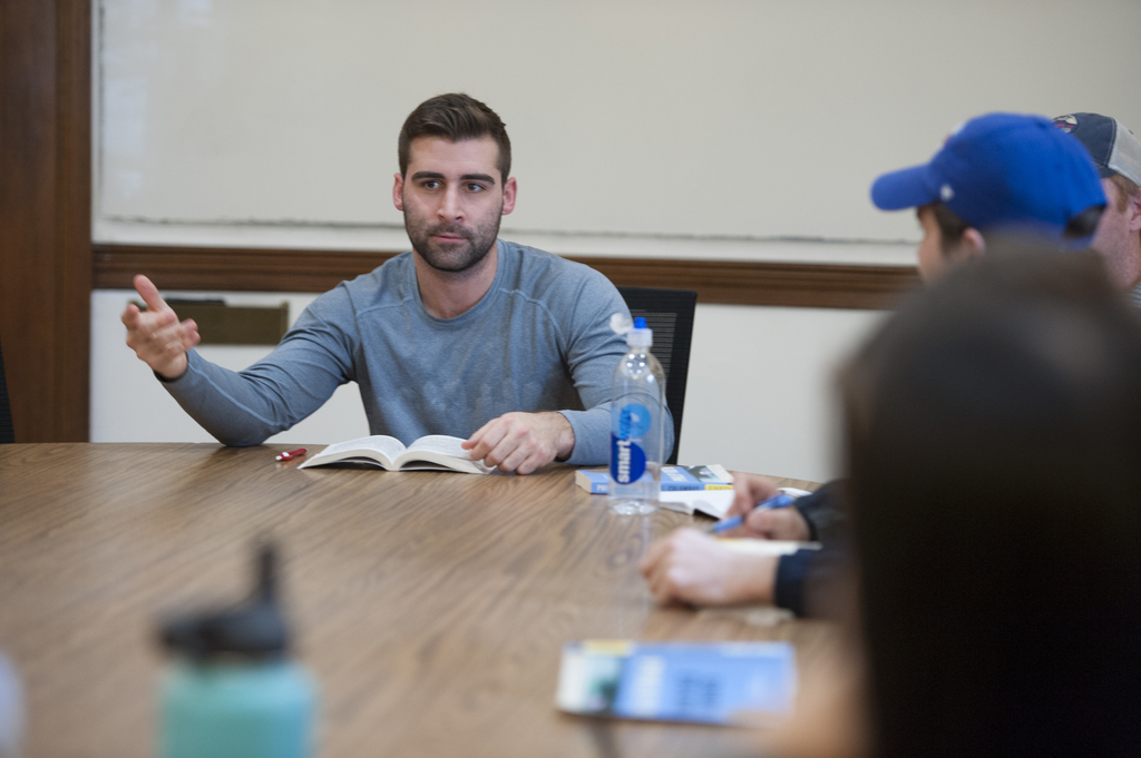 student in classroom