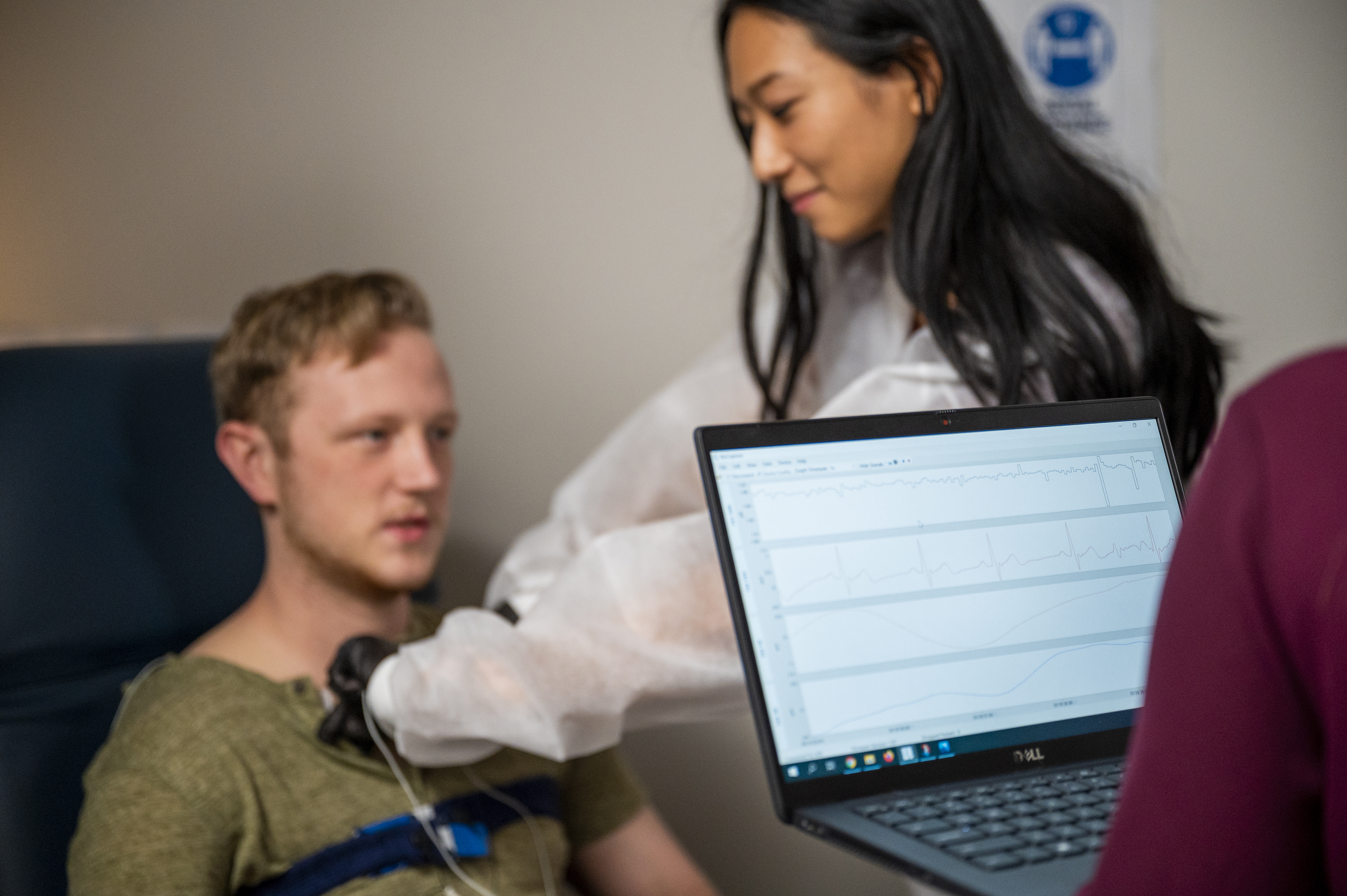 student conducting research