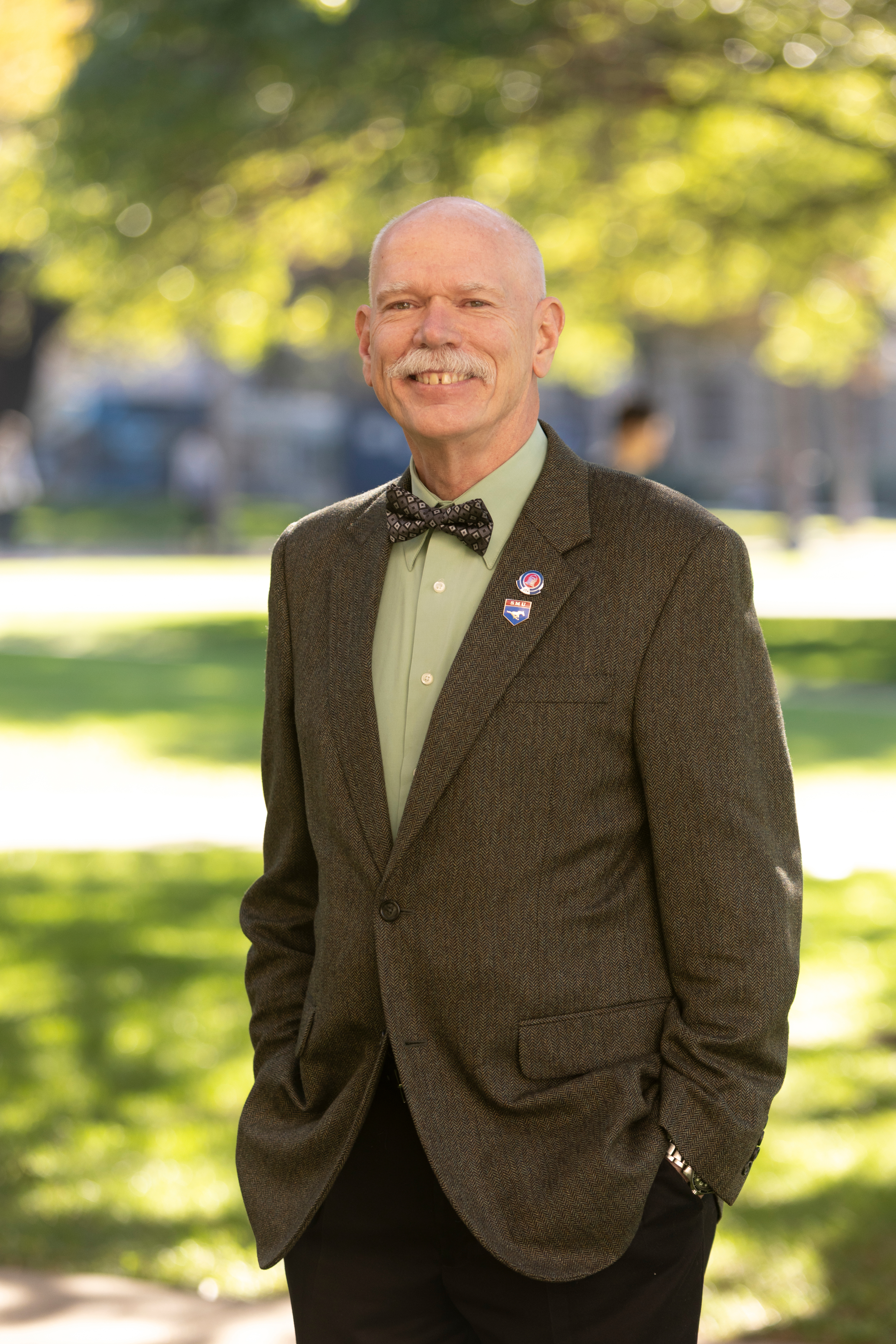 Alan Humason wearing a bowtie and sportcoat