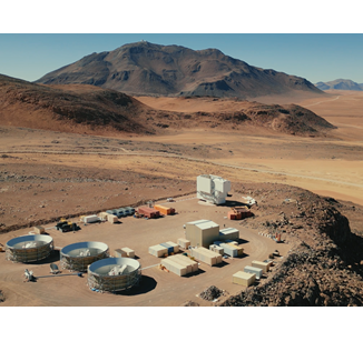 Scientific observatory located in the desert