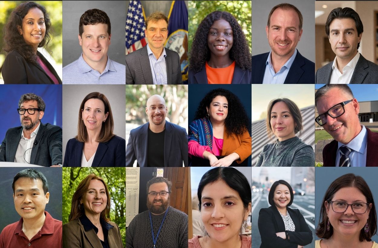 A collage of 18 faculty headshots in rows of 6