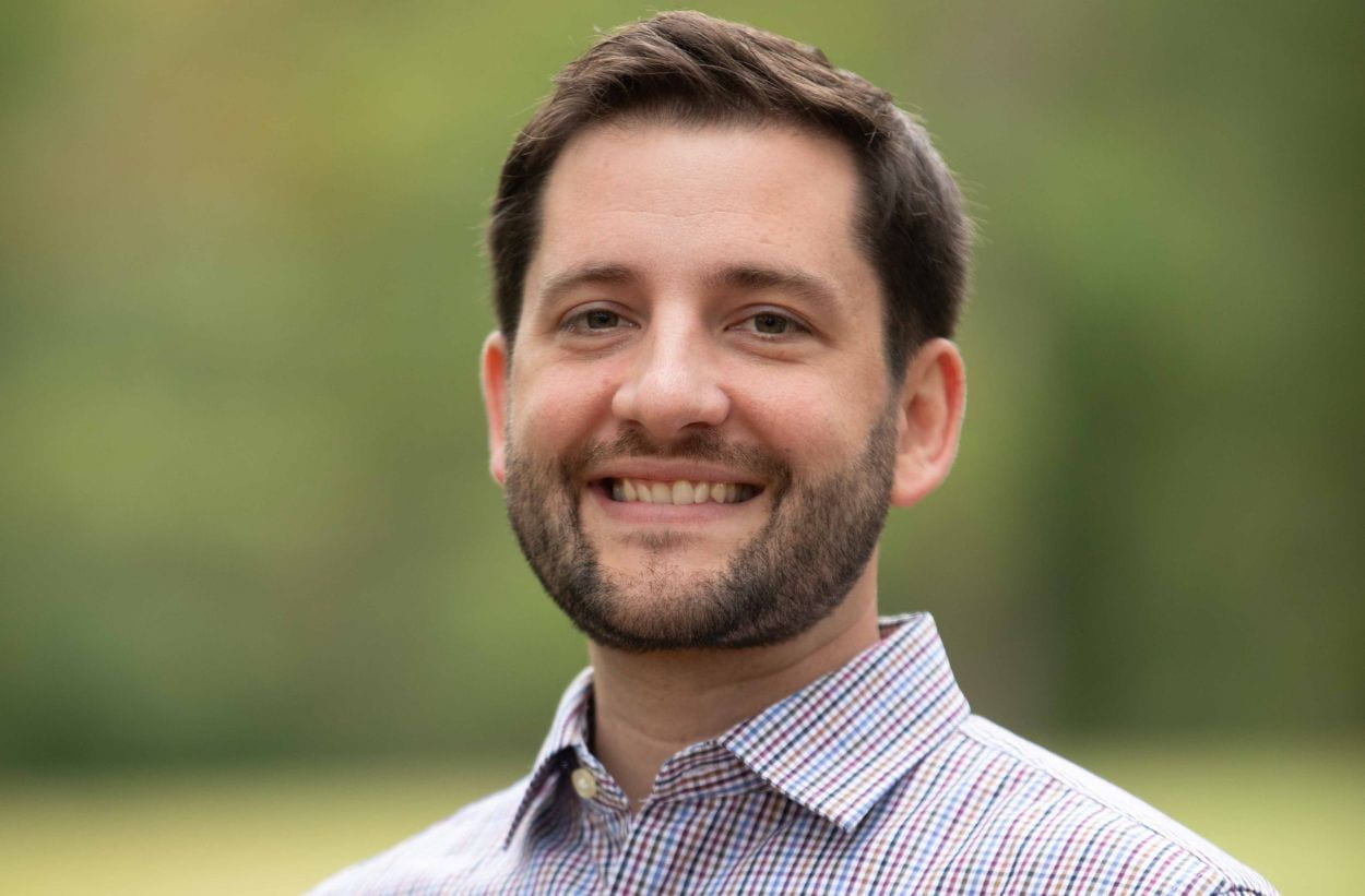 Outdoor portrait of professor Jonathan Hibshman