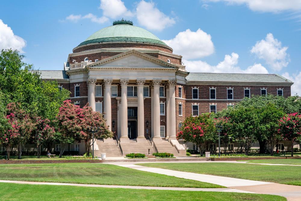 The historic Dallas Hall on the SMU campus is the home of Dedman College of Humanities and Sciences.