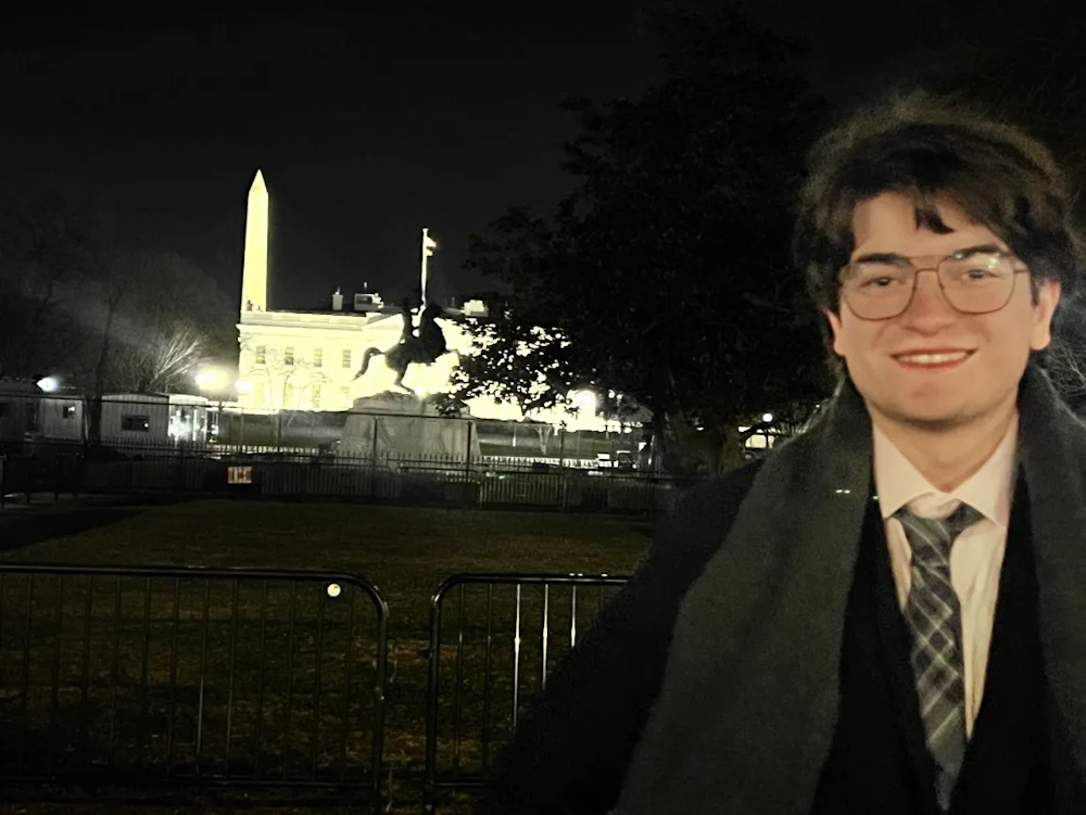 Sam Rodick visited the White House while he was pursuing a Bachelor of Arts in Political Science.