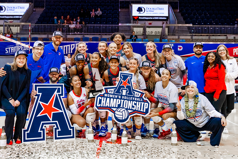 SMU Volleyball Championship Celebration