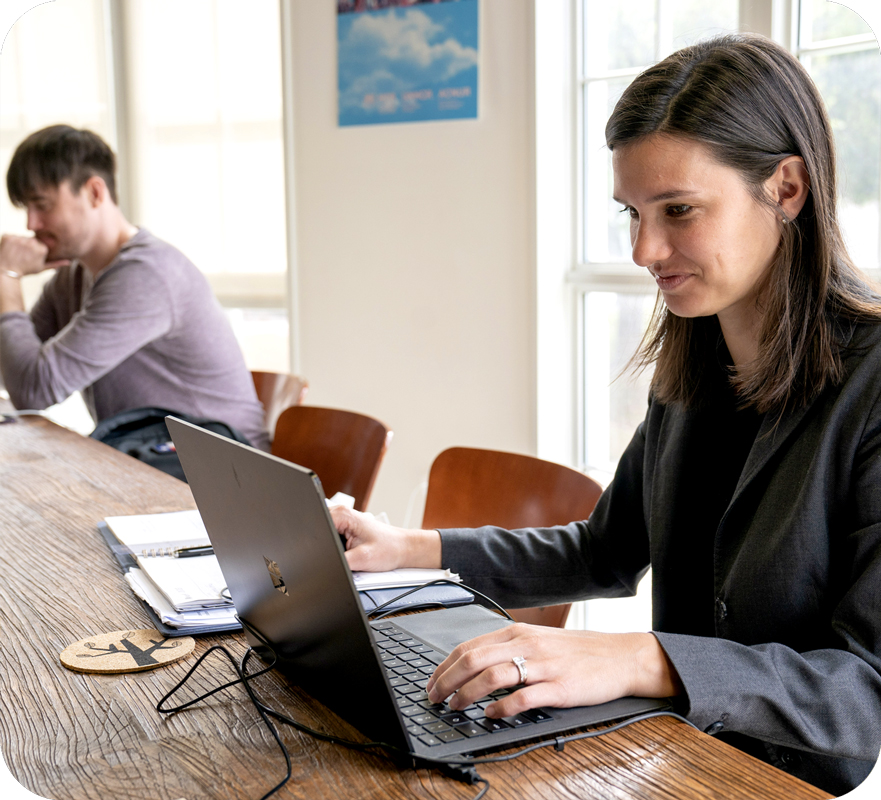 Lyle students studying