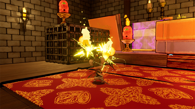 Game screenshot from SMU Guildhall student game Kneedle Knight