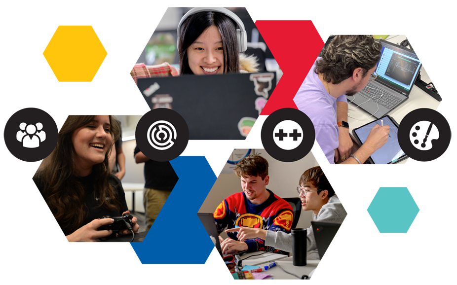 Collage of SMU Guildhall student photos